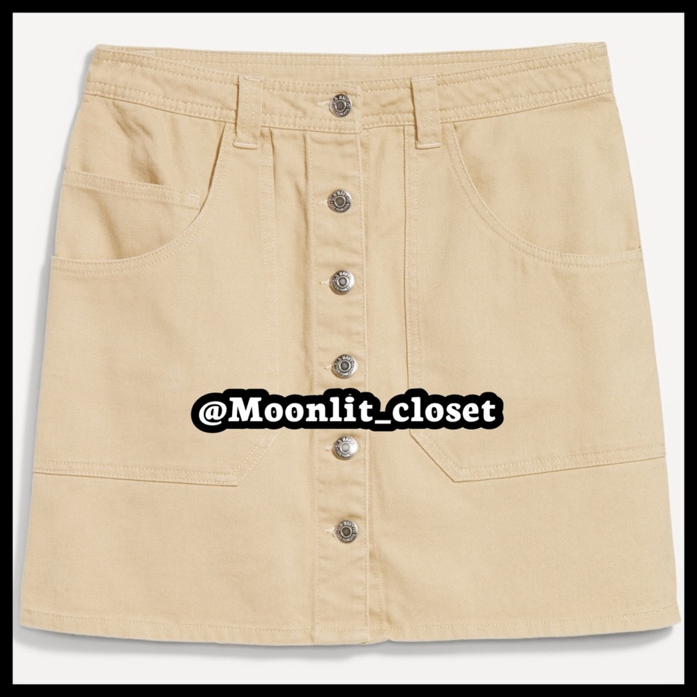 Old Navy Mid-Rise Utility Mini Skirt Size 14 “Oak Branch”